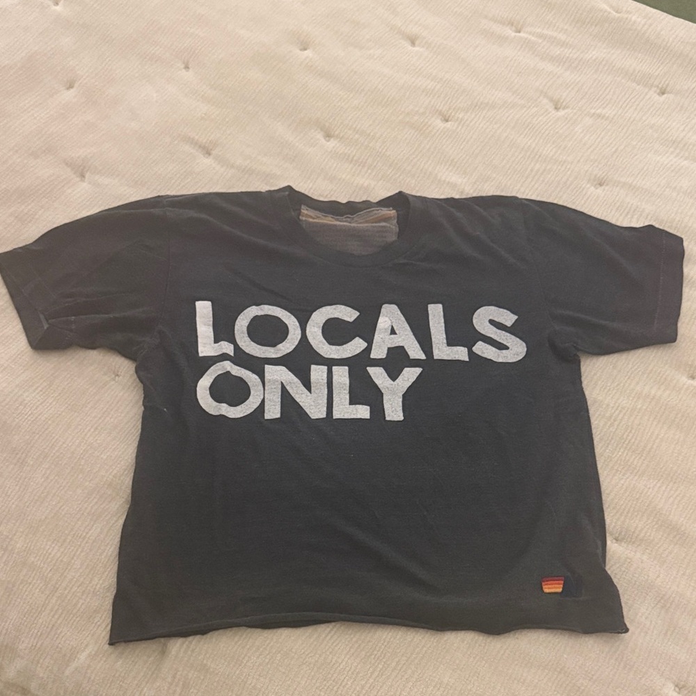 AVIATOR NATION Grey Women’s Tee - LOCALS ONLY